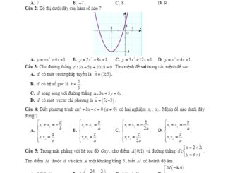 Đề thi thử Toán 10 THPTQG 2019 lần 3 trường Ngô Sĩ Liên Bắc Giang