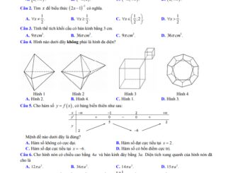 Đề thi thử Toán tốt nghiệp THPT 2021 lần 1 trường THPT Kim Liên Hà Nội