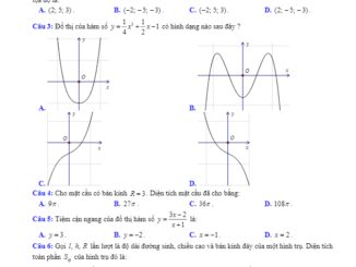 Đề thi thử tốt nghiệp THPT 2020 lần 2 môn Toán trường THPT Bỉm Sơn Thanh Hóa