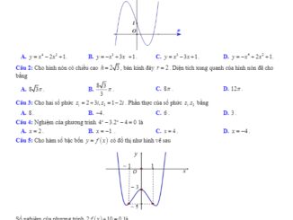 Đề thi thử tốt nghiệp THPT năm 2020 môn Toán sở GD&ĐT Nam Định