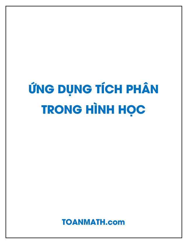 Giải bài tập SGK Giải tích 12 cơ bản: Ứng dụng của tích phân trong hình học