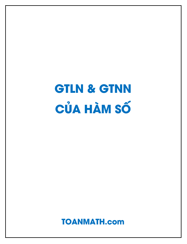 Giải bài tập SGK Giải tích 12 nâng cao: Giá trị lớn nhất và giá trị nhỏ nhất của hàm số