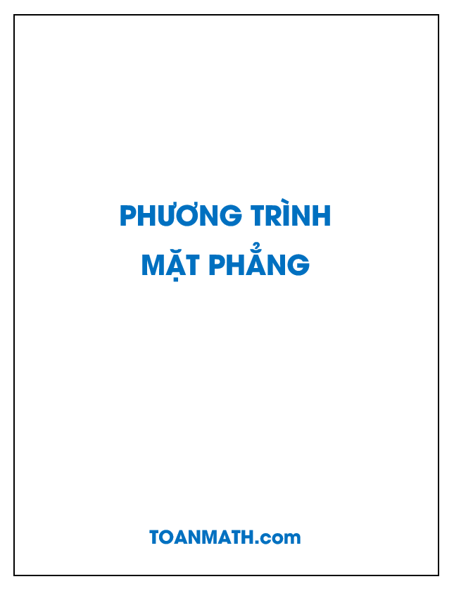 Giải bài tập SGK Hình học 12 cơ bản: Phương trình mặt phẳng