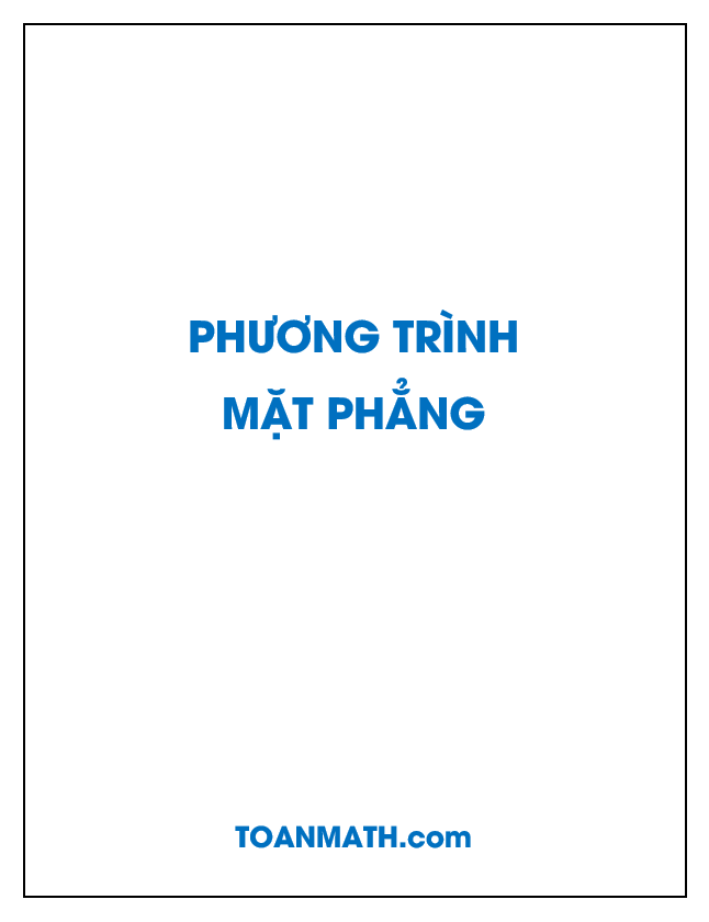 Giải bài tập SGK Hình học 12 nâng cao: Phương trình mặt phẳng