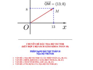 Phân dạng bài tập Toán 10 tọa độ vector