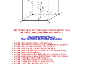 Phân dạng bài tập Toán 11 quan hệ vuông góc trong không gian