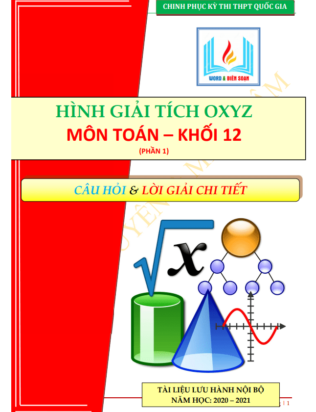 Phân dạng và bài tập phương pháp tọa độ trong không gian