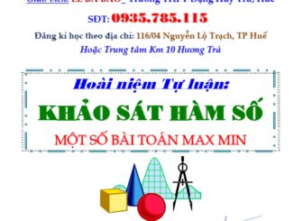 Phương pháp hàm số giải bài toán GTLN GTNN và bất đẳng thức hai biến số