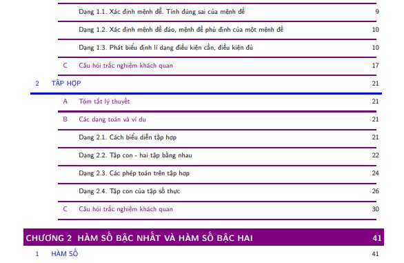 Tài liệu ôn tập học kì 1 Toán 10