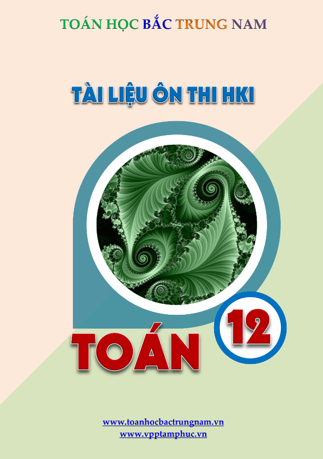 Tài liệu ôn thi học kì 1 môn Toán 12