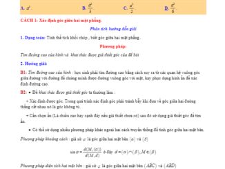 Tính thể tích khối chóp biết góc giữa hai mặt phẳng