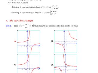 Tóm tắt lý thuyết và bài tập trắc nghiệm đồ thị hàm số