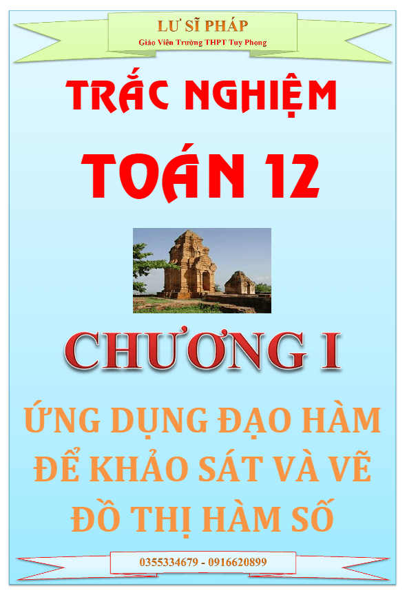 Trắc nghiệm ứng dụng đạo hàm để khảo sát và vẽ đồ thị hàm số Lư Sĩ Pháp