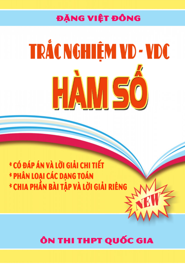 Trắc nghiệm VD VDC hàm số Đặng Việt Đông