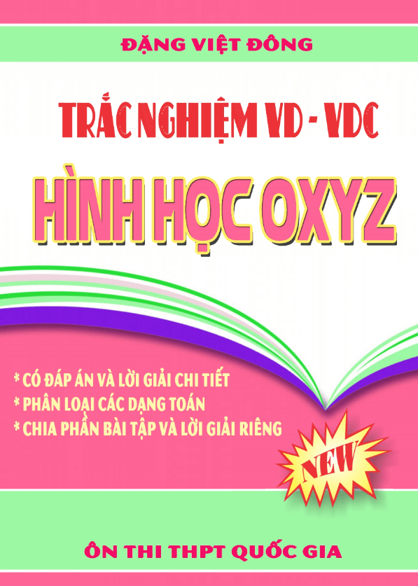 Trắc nghiệm VD VDC hình học Oxyz Đặng Việt Đông