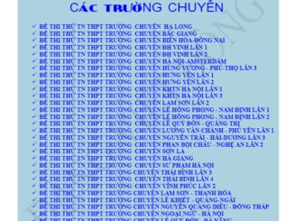 Tuyển tập 30 đề thi thử tốt nghiệp THPT môn Toán các trường chuyên