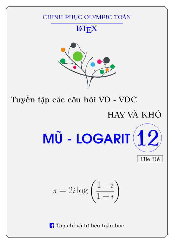 Tuyển tập các câu hỏi VD VDC mũ logarit hay và khó