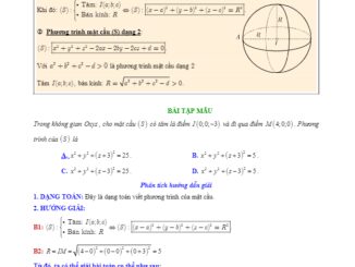 Viết phương trình mặt cầu