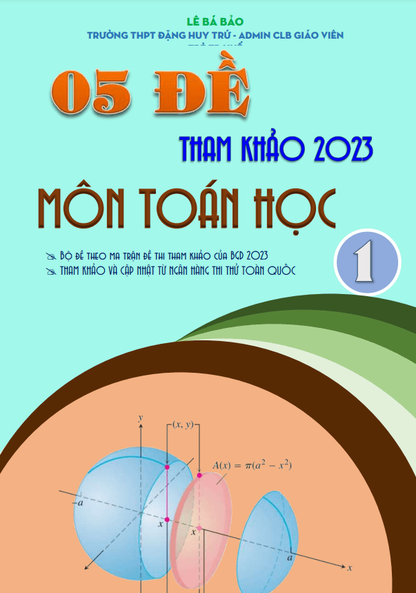 05 đề tham khảo ôn thi tốt nghiệp THPT năm 2023 môn Toán