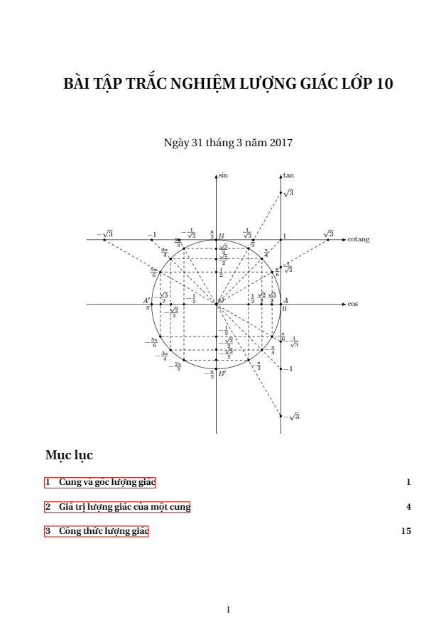 315 bài tập trắc nghiệm cung và góc lượng giác công thức lượng giác có đáp án