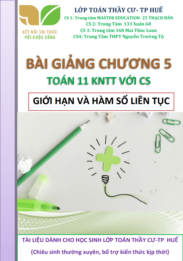 Bài giảng giới hạn và hàm số liên tục Toán 11 KNTTvCS