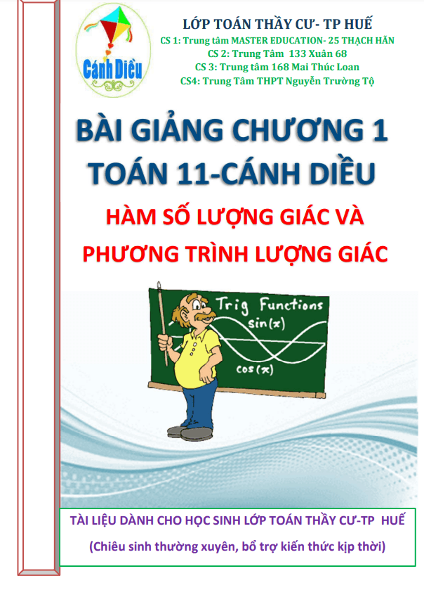 Bài giảng hàm số lượng giác và phương trình lượng giác Toán 11 Cánh Diều