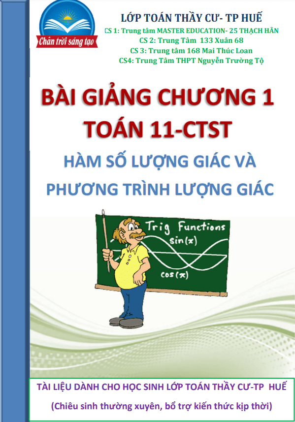 Bài giảng hàm số lượng giác và phương trình lượng giác Toán 11 CTST