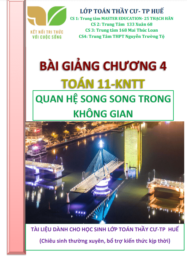 Bài giảng quan hệ song song trong không gian Toán 11 KNTTvCS