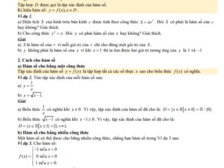 Bài tập hàm số và đồ thị Toán 10 Cánh Diều