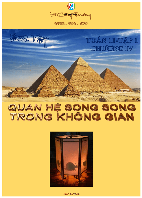 Bài tập quan hệ song song trong không gian Võ Công Trường