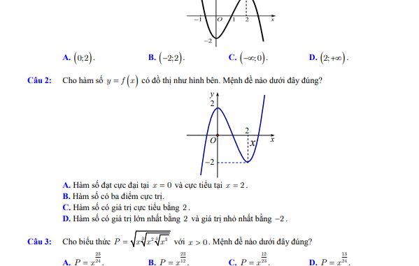 Bộ đề tham khảo cuối kì 1 Toán 12 năm 2023 2024 trường Thuận Thành 1 Bắc Ninh