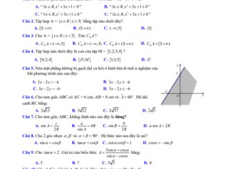 Bộ đề tham khảo giữa kì 1 Toán 10 năm 2023 2024 trường Thuận Thành 1 Bắc Ninh