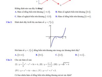 Bộ đề tham khảo giữa kì 1 Toán 12 năm 2023 2024 trường Thuận Thành 1 Bắc Ninh