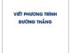 Các dạng toán viết phương trình đường thẳng trong mặt phẳng tọa độ Oxy