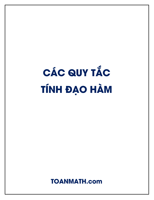 Các quy tắc tính đạo hàm