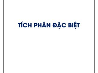 Các tích phân đặc biệt