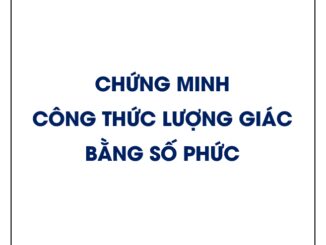 Chứng minh công thức lượng giác bằng số phức