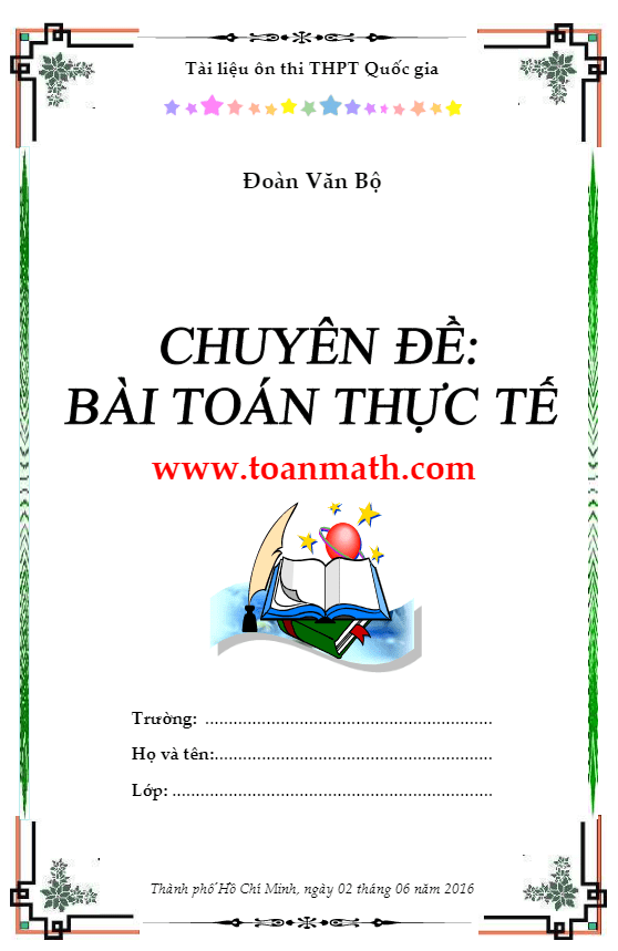 Chuyên đề bài toán thực tế Đoàn Văn Bộ