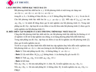 Chuyên đề bất phương trình và hệ bất phương trình bậc nhất hai ẩn Toán 10 Cánh Diều