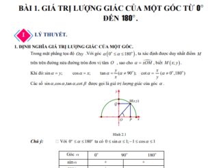 Chuyên đề hệ thức lượng trong tam giác Toán 10 Chân Trời Sáng Tạo