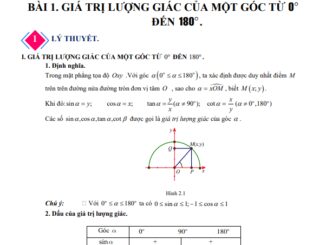 Chuyên đề hệ thức lượng trong tam giác, vectơ Toán 10 Cánh Diều