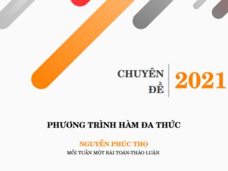 Chuyên đề phương trình hàm đa thức Nguyễn Phúc Thọ