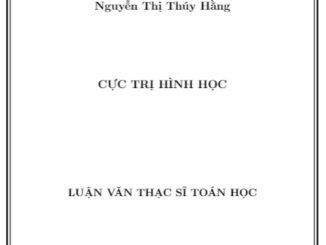 Cực trị hình học Nguyễn Thúy Hằng