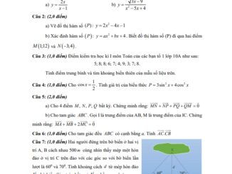 Đề cuối học kì 1 Toán 10 năm 2022 2023 trường THPT Trần Quốc Tuấn TP HCM