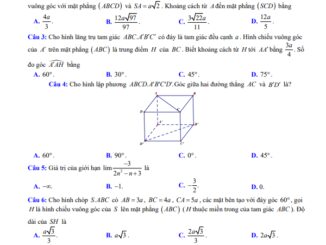 Đề cuối học kì 2 Toán 11 năm 2022 2023 sở GD&ĐT Bắc Giang
