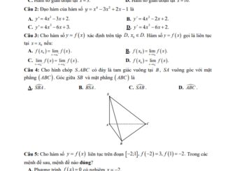 Đề cuối học kì 2 Toán 11 năm 2022 2023 trường THPT Giao Thủy Nam Định