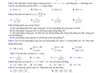 Đề cuối học kì 2 Toán 11 năm 2022 2023 trường THPT Triệu Sơn 4 Thanh Hóa