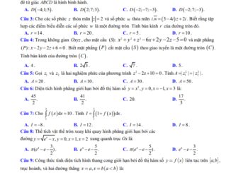 Đề cuối học kì 2 Toán 12 năm 2022 2023 trường THPT Trương Định Hà Nội