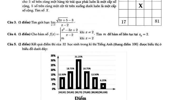 Đề cuối học kỳ 1 Toán 11 năm 2023 2024 trường chuyên Lê Hồng Phong TP HCM