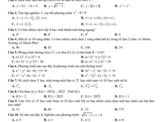 Đề cuối học kỳ 2 Toán 10 năm 2022 2023 trường THPT Ngô Gia Tự Đắk Lắk